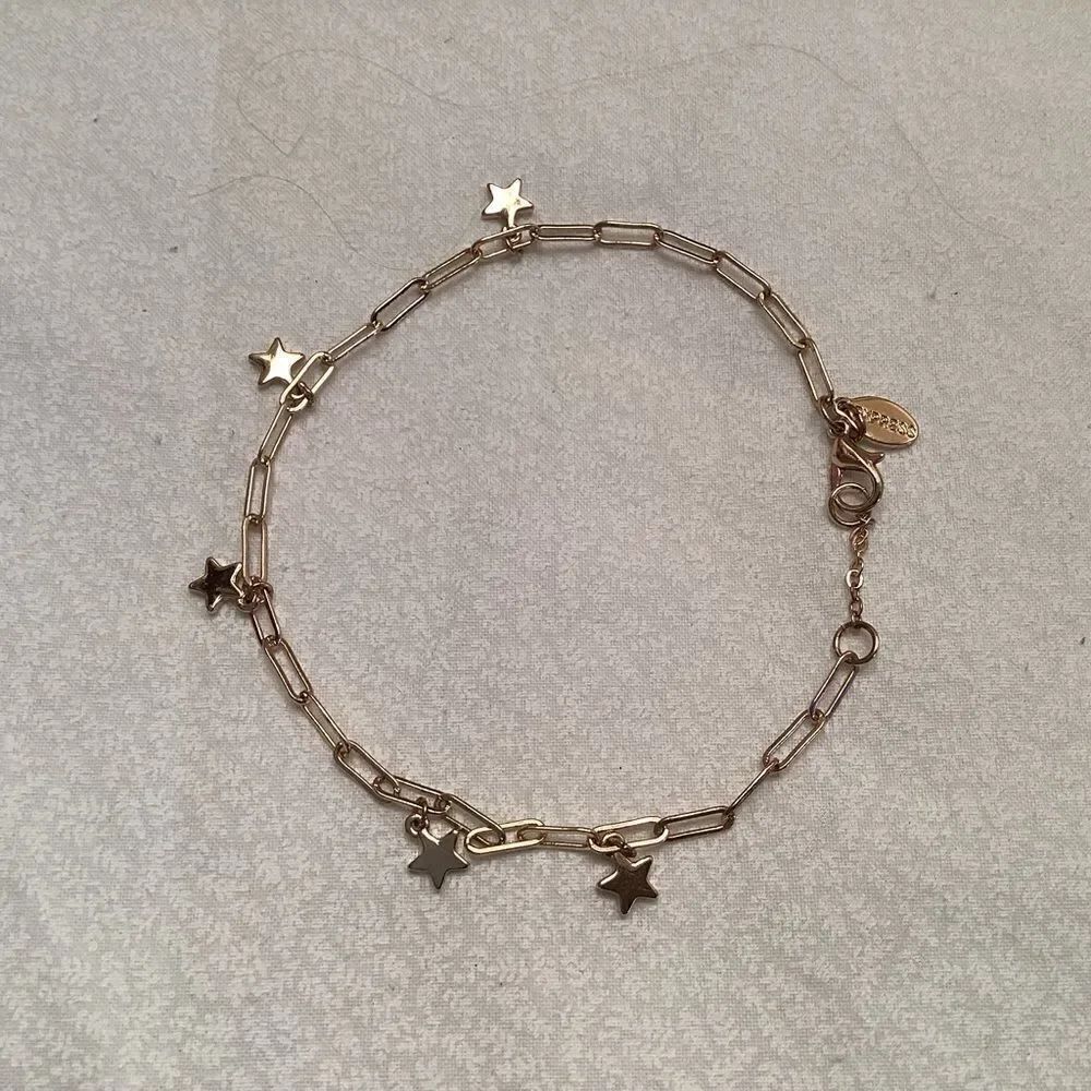 Goldtone 9” Ankle Bracelet with Stars